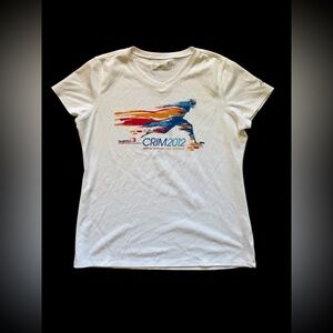 Flint CRIM 2012 White V-Neck Women's Graphic Tee